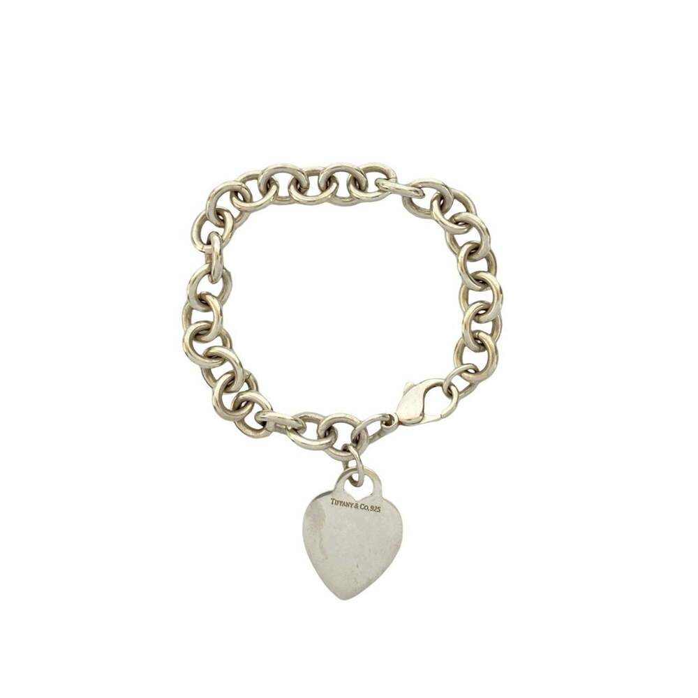 TIFFANY Silver Heart Charm Bracelet - Picture 2 of 3